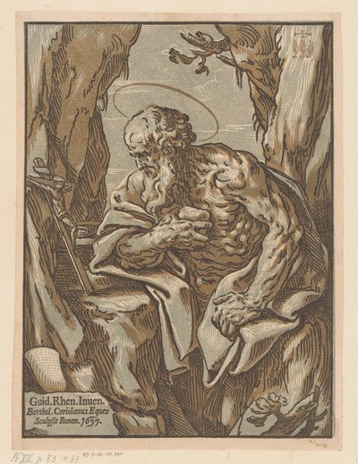 Sankt Hieronymus i ørkenen af Bartolommeo Coriolano