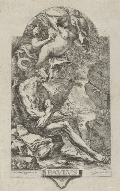 Sankt Paul af Theben fristet af en dæmon, efter Magnasco, ca. 1720-30. af Bartolommeo Gazalis