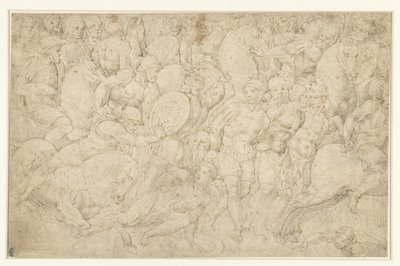 Kamp mellem kavaleri og fodsoldater og bortføring af fanger af Bartolommeo Neroni (attributed to)