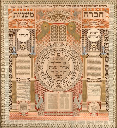 Mindetavle og Omer Kalender af Baruch Zvi Ring