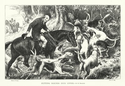 At sætte hunde i dækning (gravering) af Basil Bradley