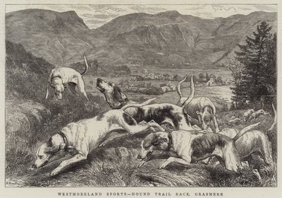 Westmoreland Sports, Hound Trial Race, Grasmere af Basil Bradley
