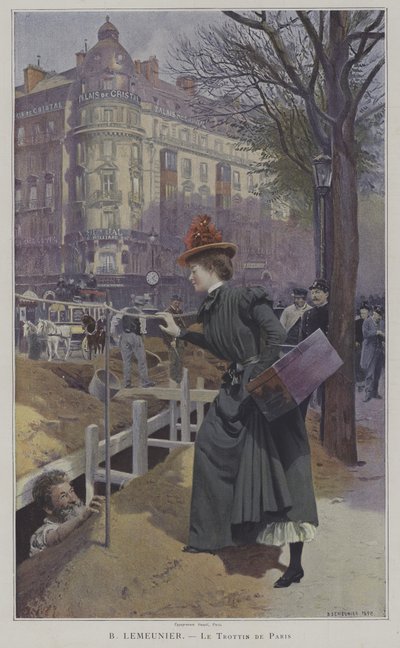 Le Trottin de Paris (Parisian Dressmakers Errand Girl) af Basile Lemeunier