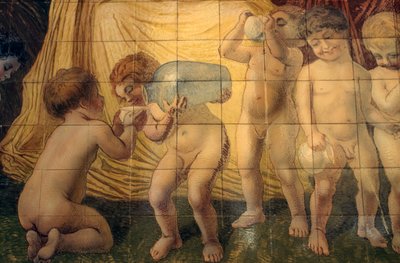 Putti drikker termisk kildevand af Basilio Cascella
