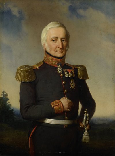 Huibert Gerard Baron Nahuys van Burgst (1782-1858). Medlem af Rådet for Hollandsk Ostindien, i uniform af generalmajor titular af Bastiaan de Poorter