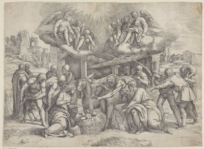 Tilbedelse af hyrderne af Battista Franco