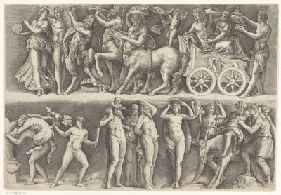 Antik relief med Bacchus og Ariadne af Battista Franco