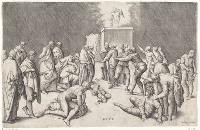 Pagtens Ark i Dagons tempel af Battista Franco
