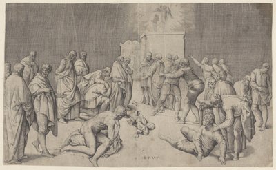 Pagtens Ark i Dagons tempel af Battista Franco