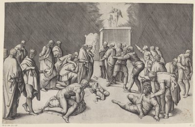 Pagtens Ark i Dagons tempel af Battista Franco