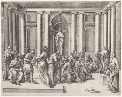 Kristus blandt de skriftkloge i templet af Battista Franco