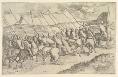 Et Kompagni af Ryttere. af Battista Franco Veneziano