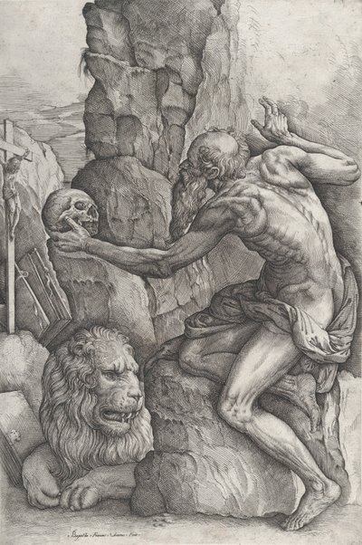 St. Jerome, ca. 1550-60. af Battista Franco Veneziano