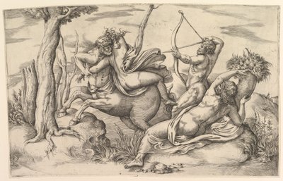 Bortførelsen af Dejanira. af Battista Franco Veneziano