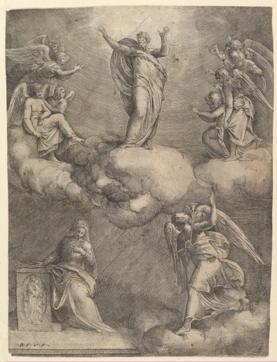 Bebudelsen, før 1557. af Battista Franco Veneziano