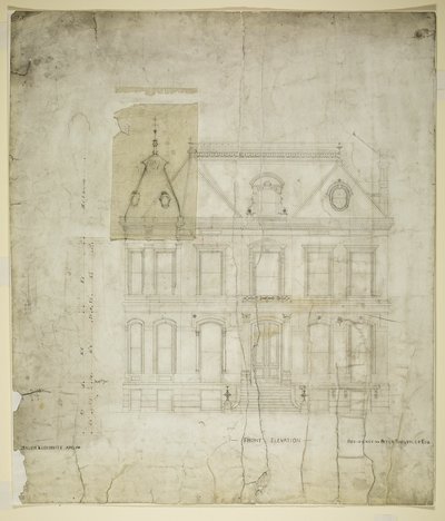 Peter Schuttler II House, Chicago, Illinois, forreste facade af Bauer and Loebnitz