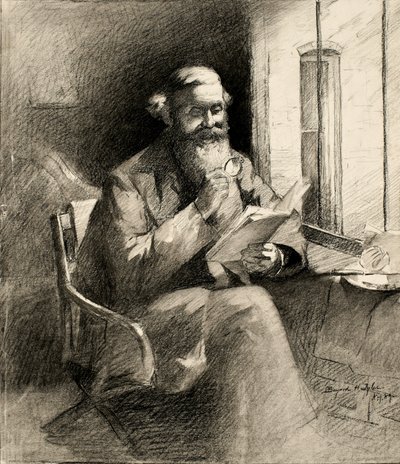 En god historie, 1889 (kul på cremevævet papir) af Bayard Henry Tyler