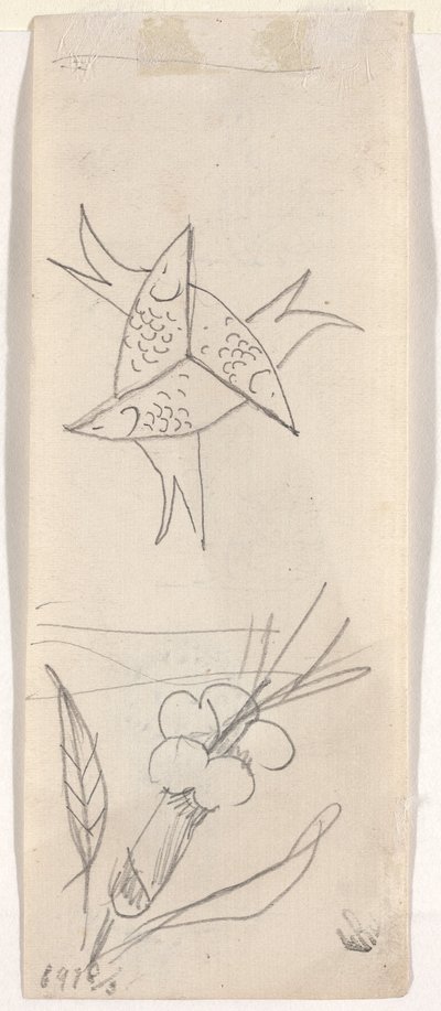 Ark med skitser [verso] af Beatrice Godwin Whistler