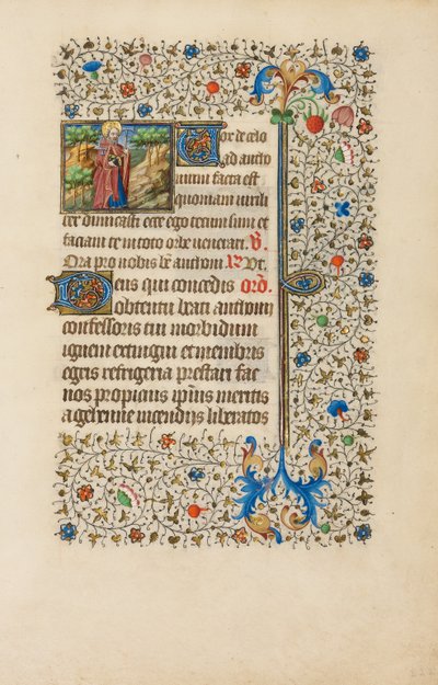 Sankt Antonius med en økse af Bedford Master