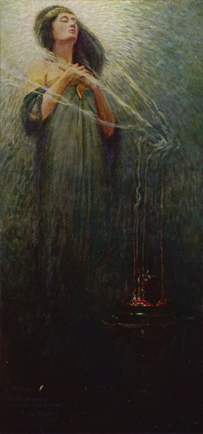 Røgelse (farve litho) af Bela de Gy Takach