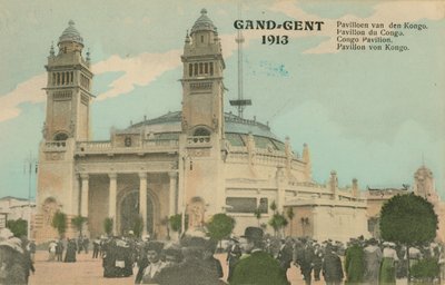 Congo Pavillon; Gent; 1913. Postkort sendt 1913. af Belgian Photographer
