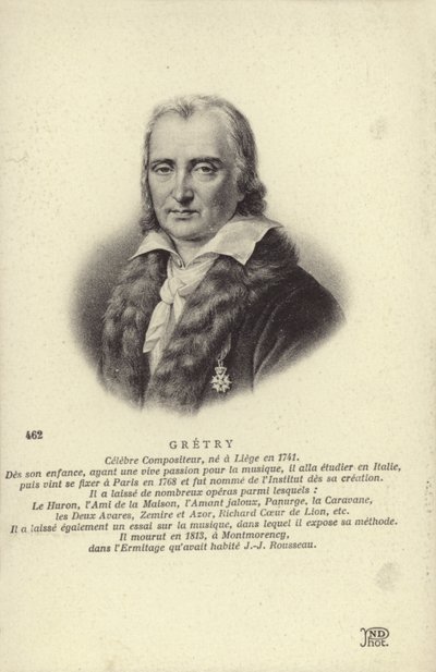 Andre Gretry, belgisk komponist (1741-1813) af Belgian School