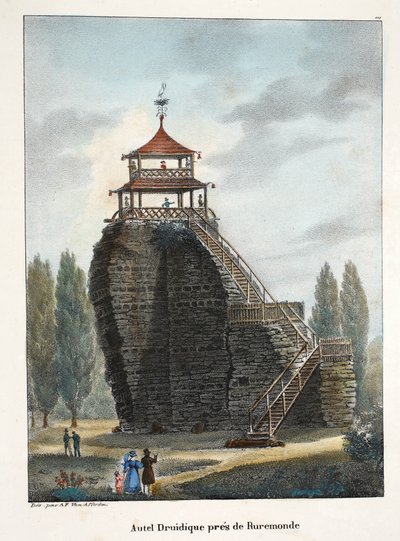 Drudisk alter nær Roermonde, ca. 1895 (fotokrom) af Belgian School