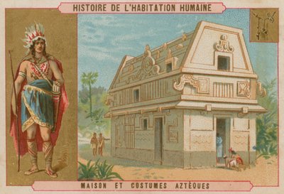 Aztekisk hus og kostume af Belgian School