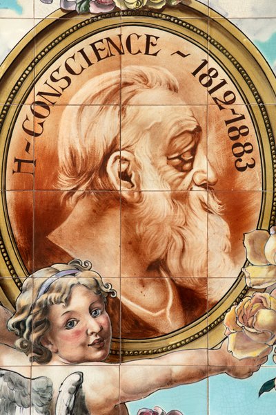 Barinteriør ("Local Unique" cafe). Keramisk panel. Helman Ceramics Bruxelles. af Belgian School