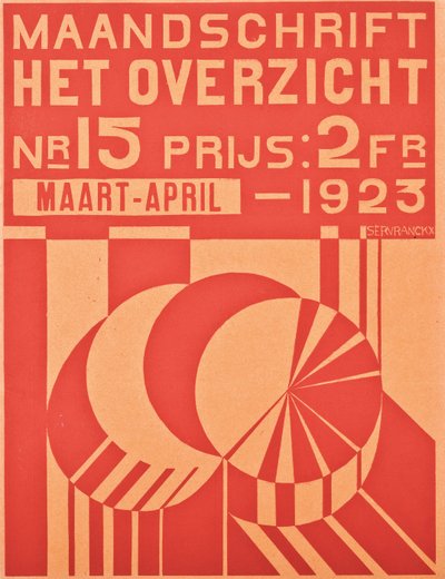 Forside til marts-april 1923-udgaven af magasinet "Het Overzicht", 1923 af Belgian School