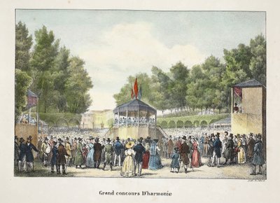 Grand Concours Dharmonie, ca. 1895 (fotokrom) af Belgian School
