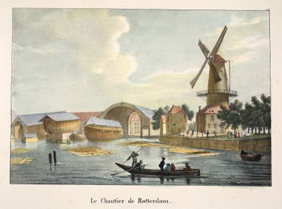 Værftet i Rotterdam, ca. 1895 (fotokrom) af Belgian School