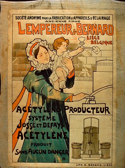 Lempereur & Bernard Acetylene belysning af Belgian School