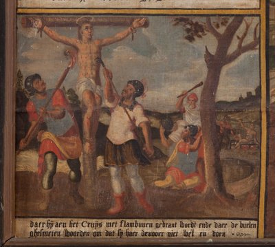 Maarke. Kapel (Sint-Vincentiuskapel). indre. Maleri. Sankt Vincents martyr. 19. århundrede. Detalje. af Belgian School