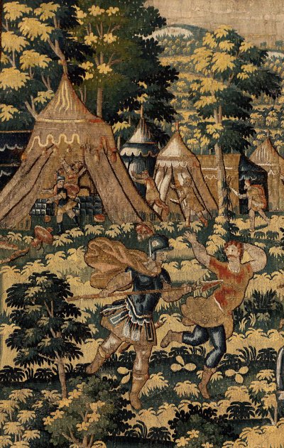 Historien om Kyros II Den Store, ca. 1590 (tæppe) af Belgian School