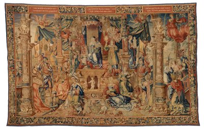 Tapestry, Faith Velkommen til antikkens helte, lavet i Bruxelles, Belgien af Belgian School