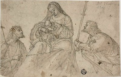 Jomfru og barn med de hellige Johannes Døberen og Rochus af Benedetto Carpaccio