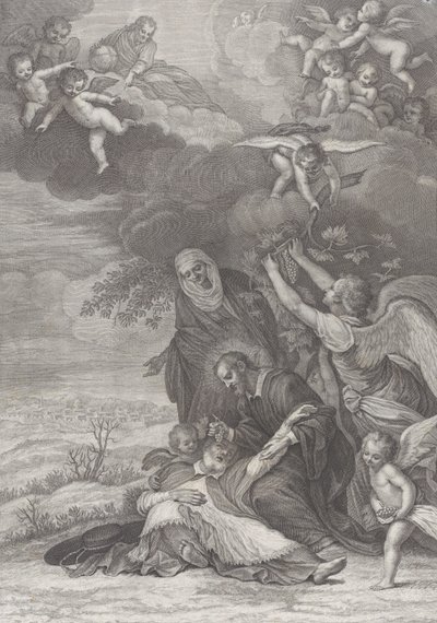 En helgens mirakel, 1777 af Benedetto Eredi