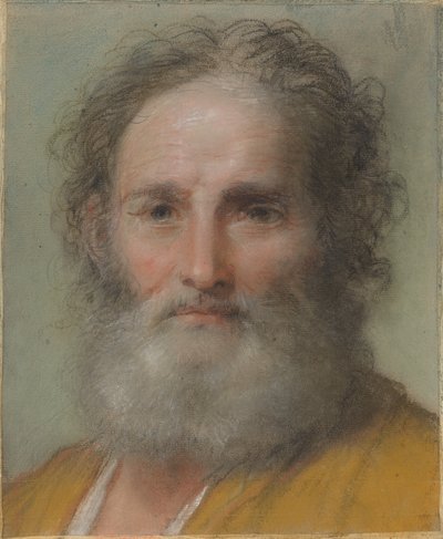 Hovedet af en skægget mand af Benedetto Luti
