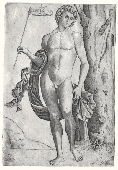 Mand med en pil, ca. 1515. af Benedetto Montagna