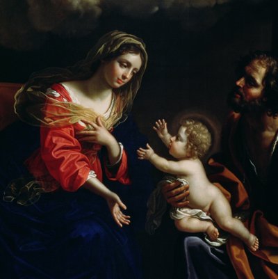 Den hellige familie, detalje, 1682 af Benedetto the Younger Gennari