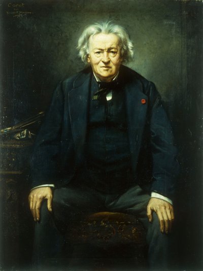 Portræt af Jean Baptiste Camille Corot, 1874 af Benedict Masson