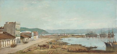 Benedito Calixto - Konsulatets havn i Santos, SP, 1887 af Benedito Calixto