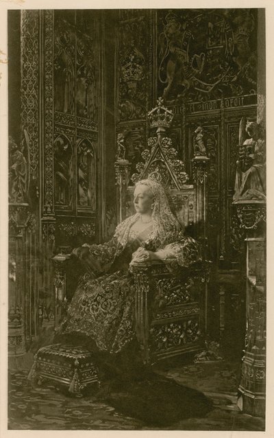 Portræt af dronning Victoria (fotogravure) af Benjamin  Constant