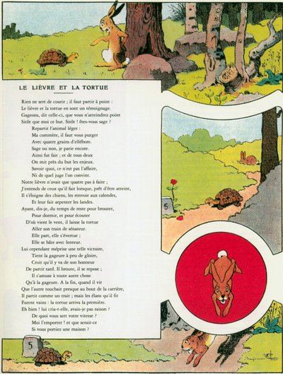 Haren og skildpadden, illustration fra 