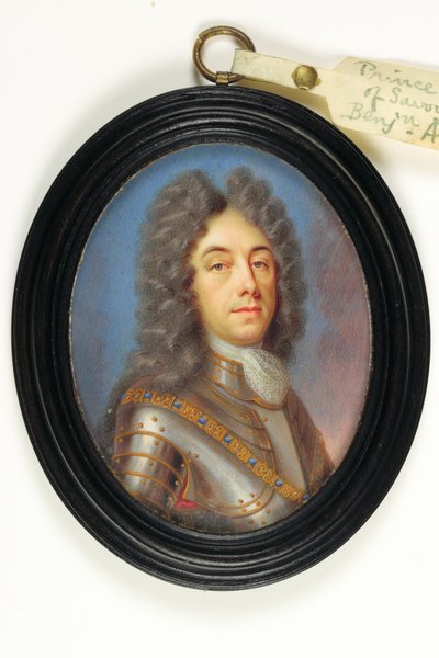 Prins Eugen af Savoyen (akvarel på elfenben) af Benjamin Arlaud