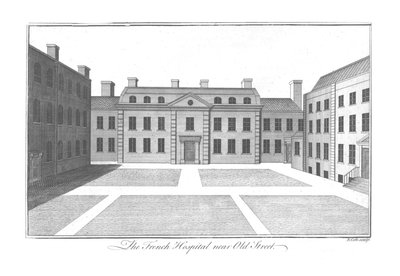 Det franske hospital nær Old Street., c1756 af Benjamin Cole