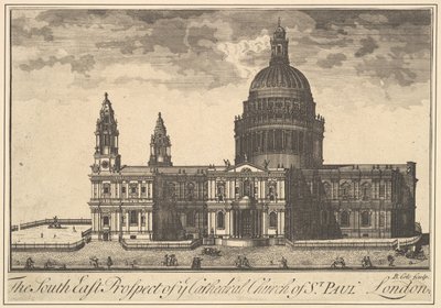 The South East Prospect of Cathedral Church of St. Paul, London Overtons Prospects, 1720-30. af Benjamin Cole