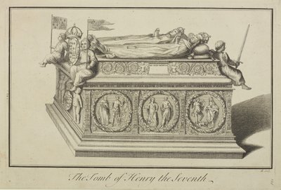 Udsigt over Henry VII og dronning Elizabeths grav i kongens kapel i Westminster Abbey af Benjamin Cole