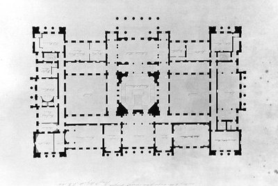Plan over hovedetagen af Benjamin Dean Wyatt